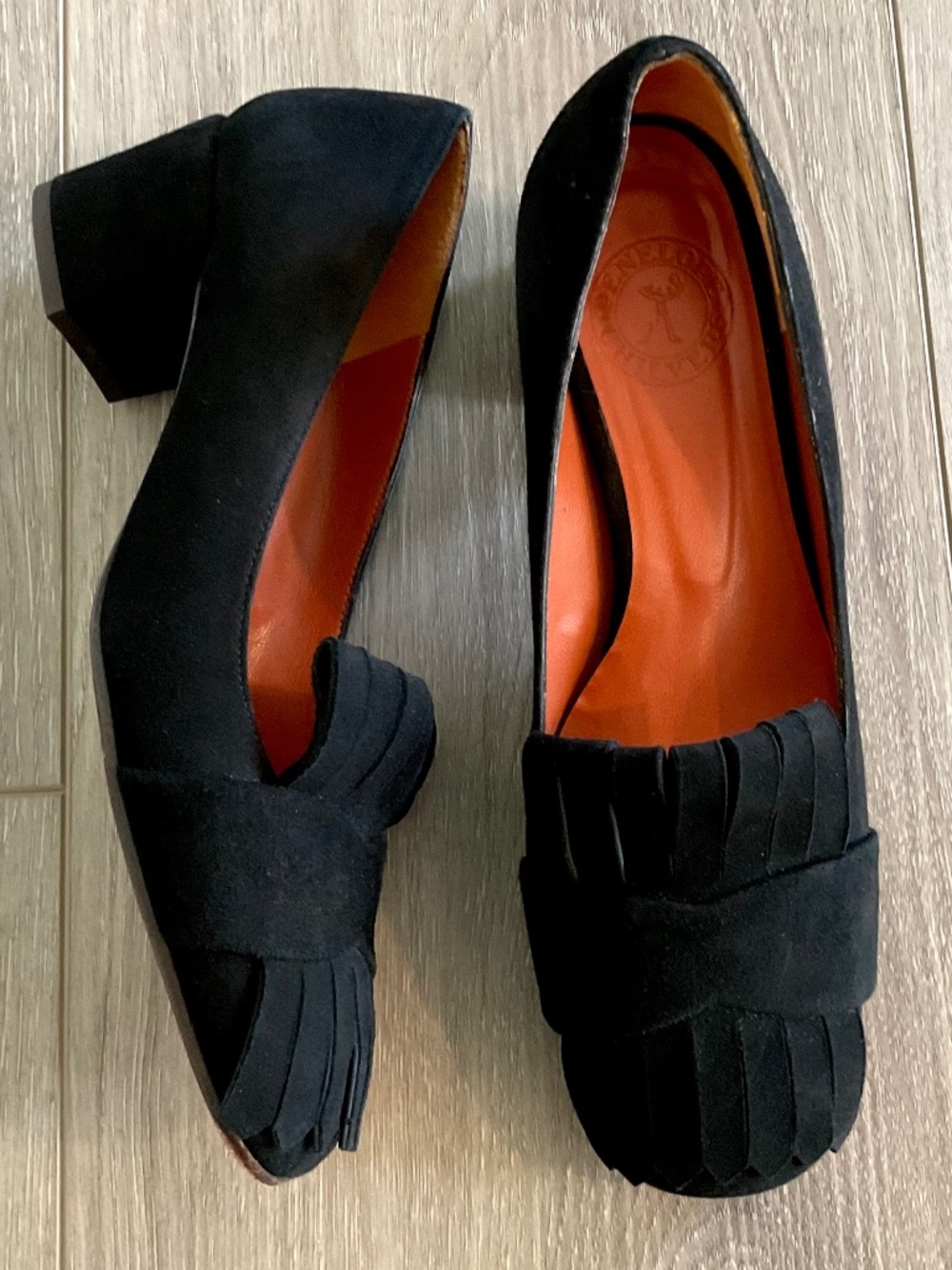 PENELOPE  CHILVERS Fringe  Suede Heel Black EU 38